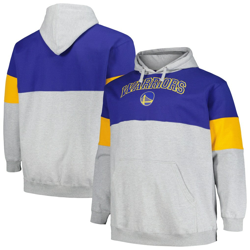 Golden State Warriors Big & Tall Pullover Hoodie sale - Royal/Gold on sale