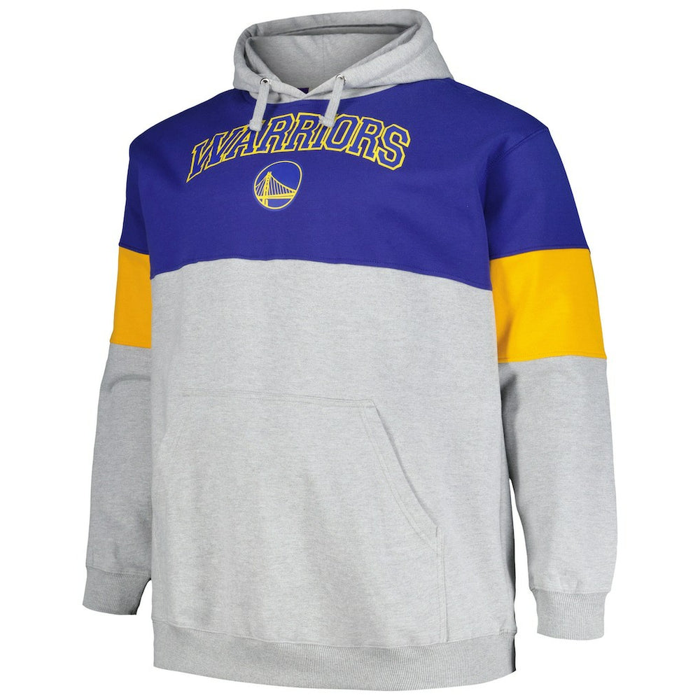 Golden State Warriors Big & Tall Pullover Hoodie sale - Royal/Gold on sale