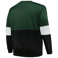 Milwaukee Bucks Big & Tall Split Pullover Sweatshirt - Hunter Green/Black cheap