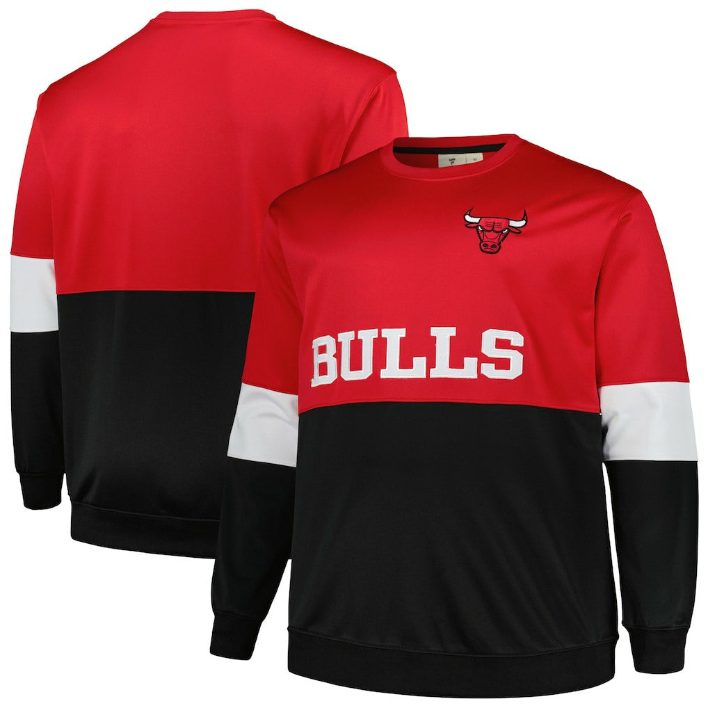 Chicago Bulls Big & Tall Split Pullover Sweatshirt sale - Red/Black on sale