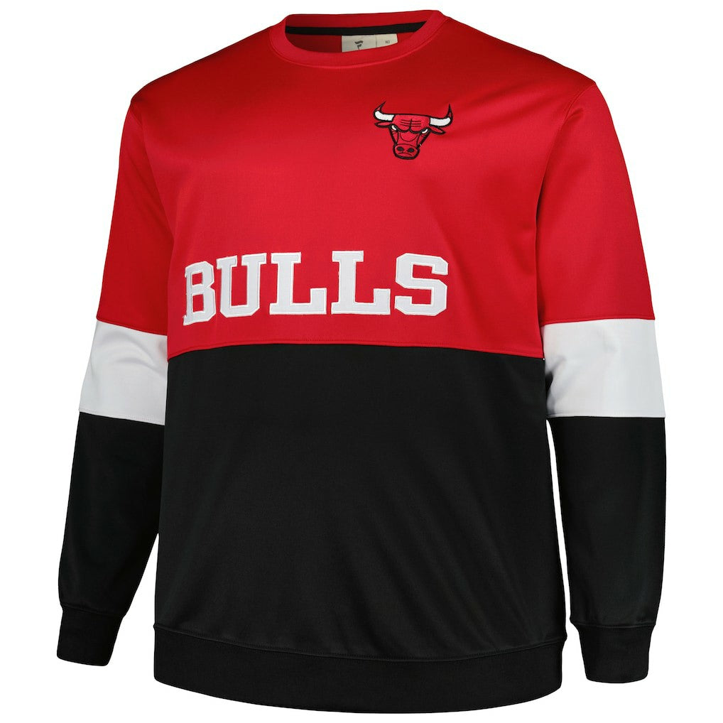Chicago Bulls Big & Tall Split Pullover Sweatshirt sale - Red/Black on sale