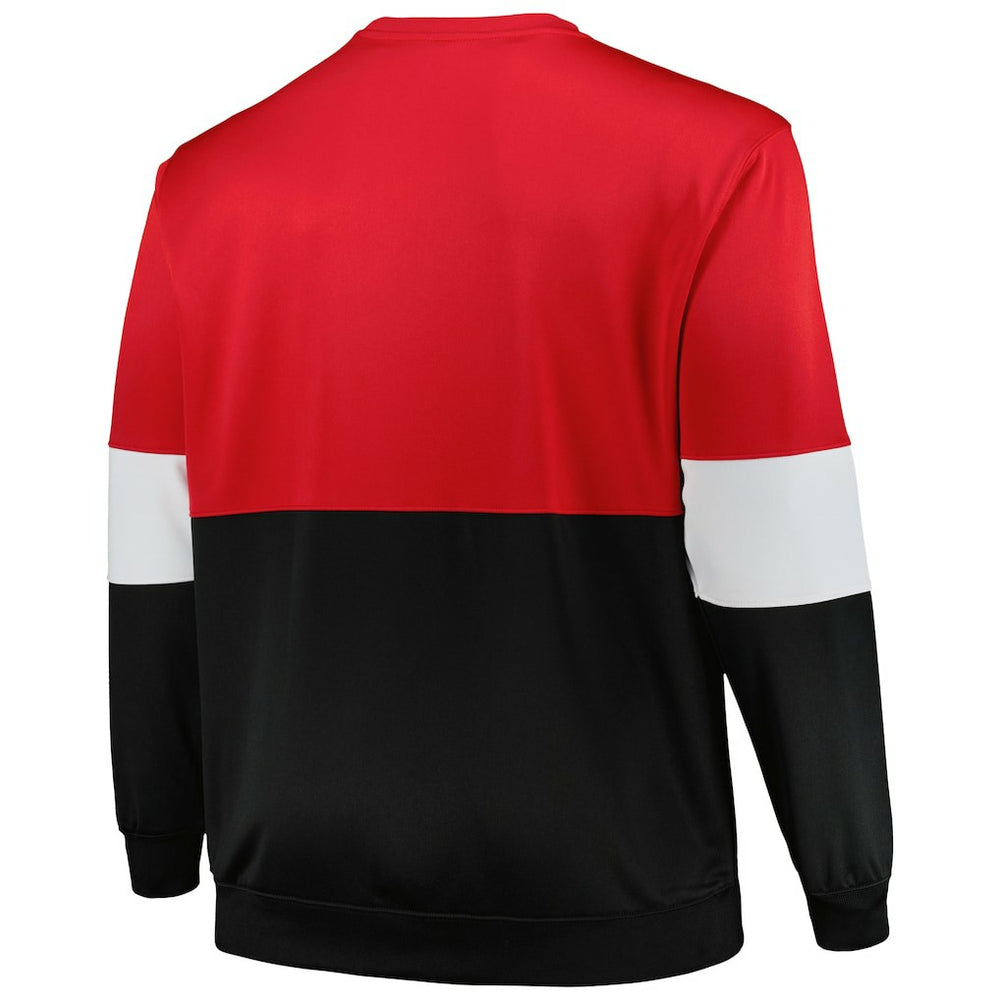 Chicago Bulls Big & Tall Split Pullover Sweatshirt sale - Red/Black on sale