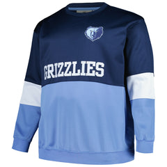 Memphis Grizzlies Big & Tall Split Pullover Sweatshirt - Navy/Light Blue online