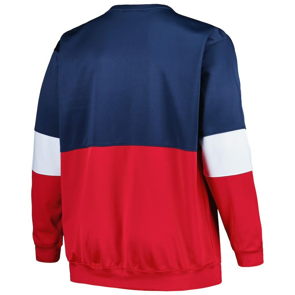 New Orleans Pelicans Big & Tall Split Pullover Sweatshirt - Navy/Red sale