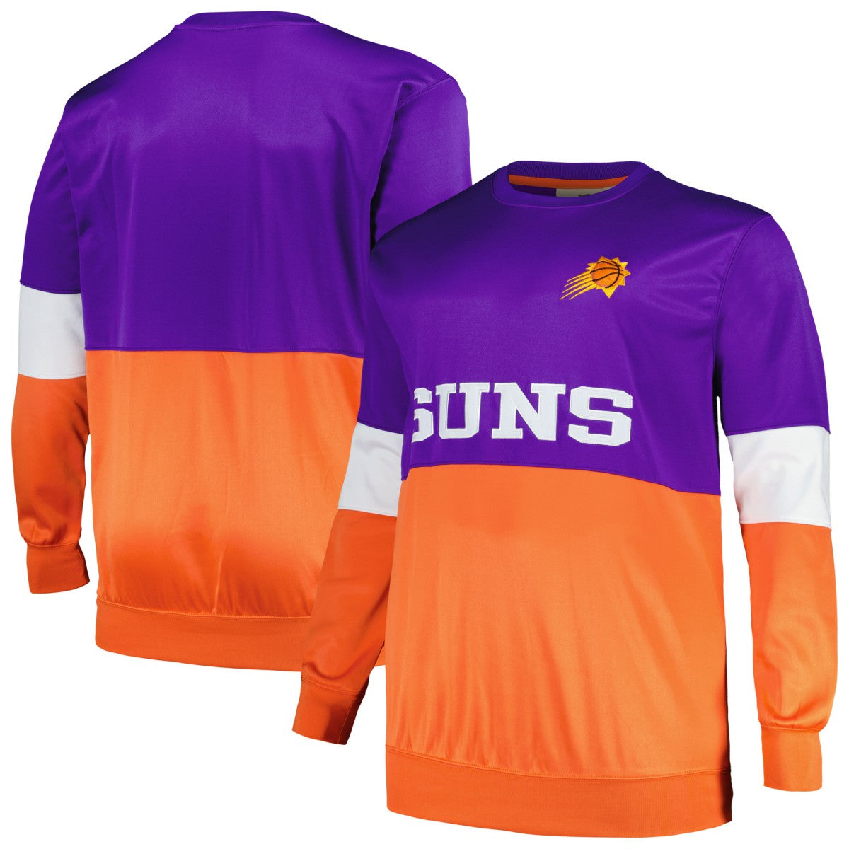 Phoenix Suns Big & Tall Split Pullover Sweatshirt - Purple/Orange on sale