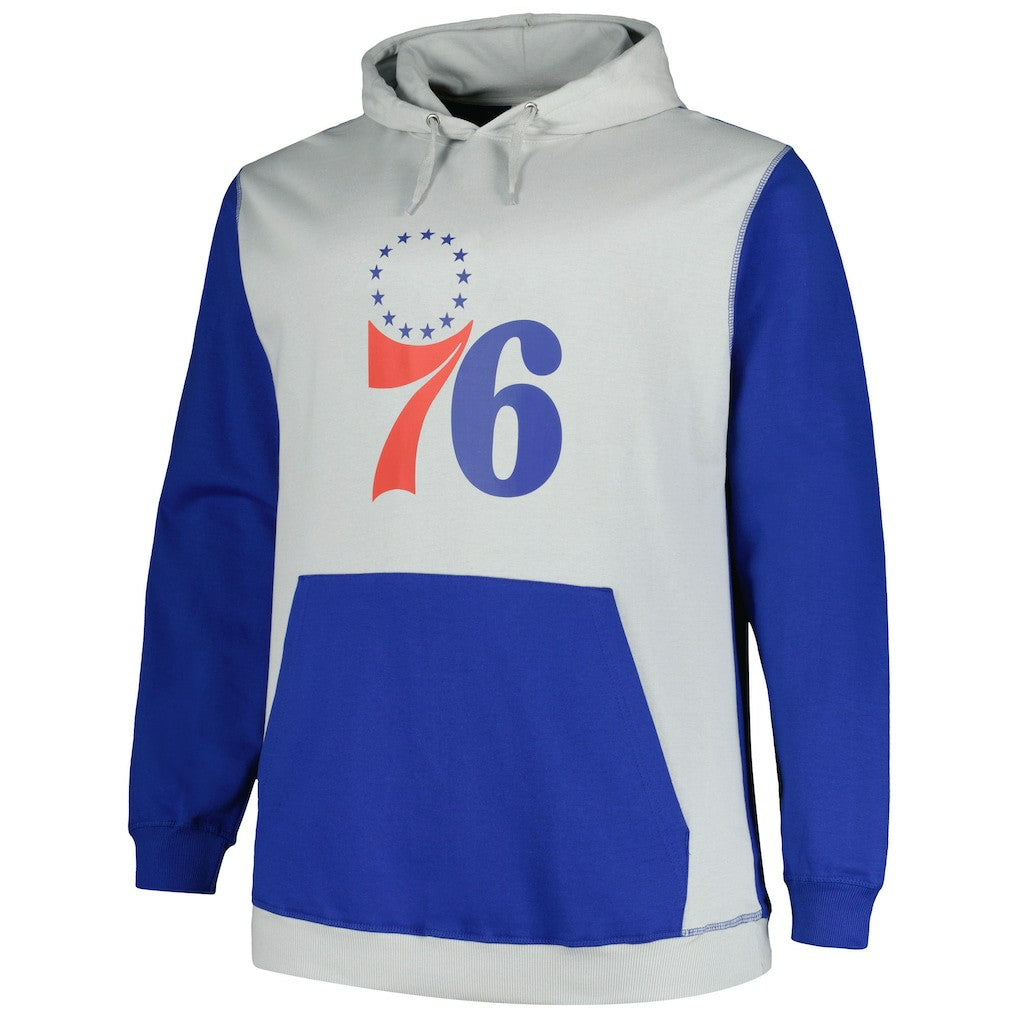 Philadelphia 76ers Big & Tall Primary Arctic Pullover Hoodie - Royal/Silver for sale
