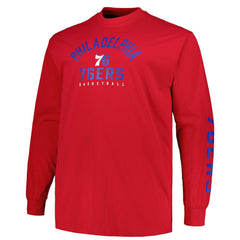 Philadelphia 76ers Big & Tall Short Sleeve & Long Sleeve T-Shirt Set - Royal/Red discount