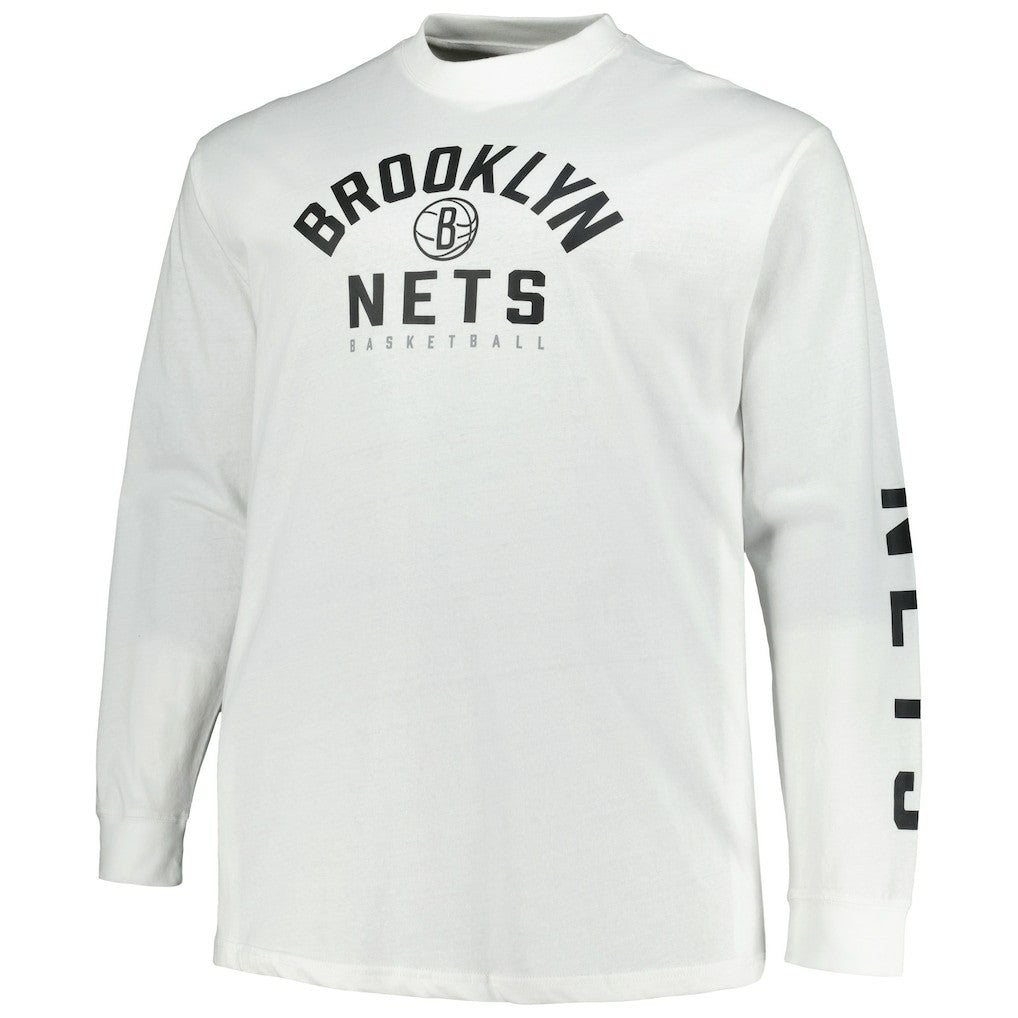Brooklyn Nets Big & Tall Short Sleeve & Long Sleeve T-Shirt Set - Black/White sale