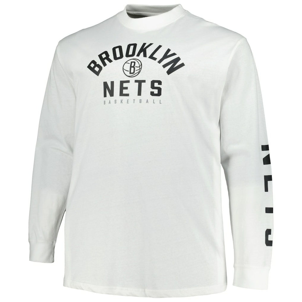 Brooklyn Nets Big & Tall Short Sleeve & Long Sleeve T-Shirt Set - Black/White sale