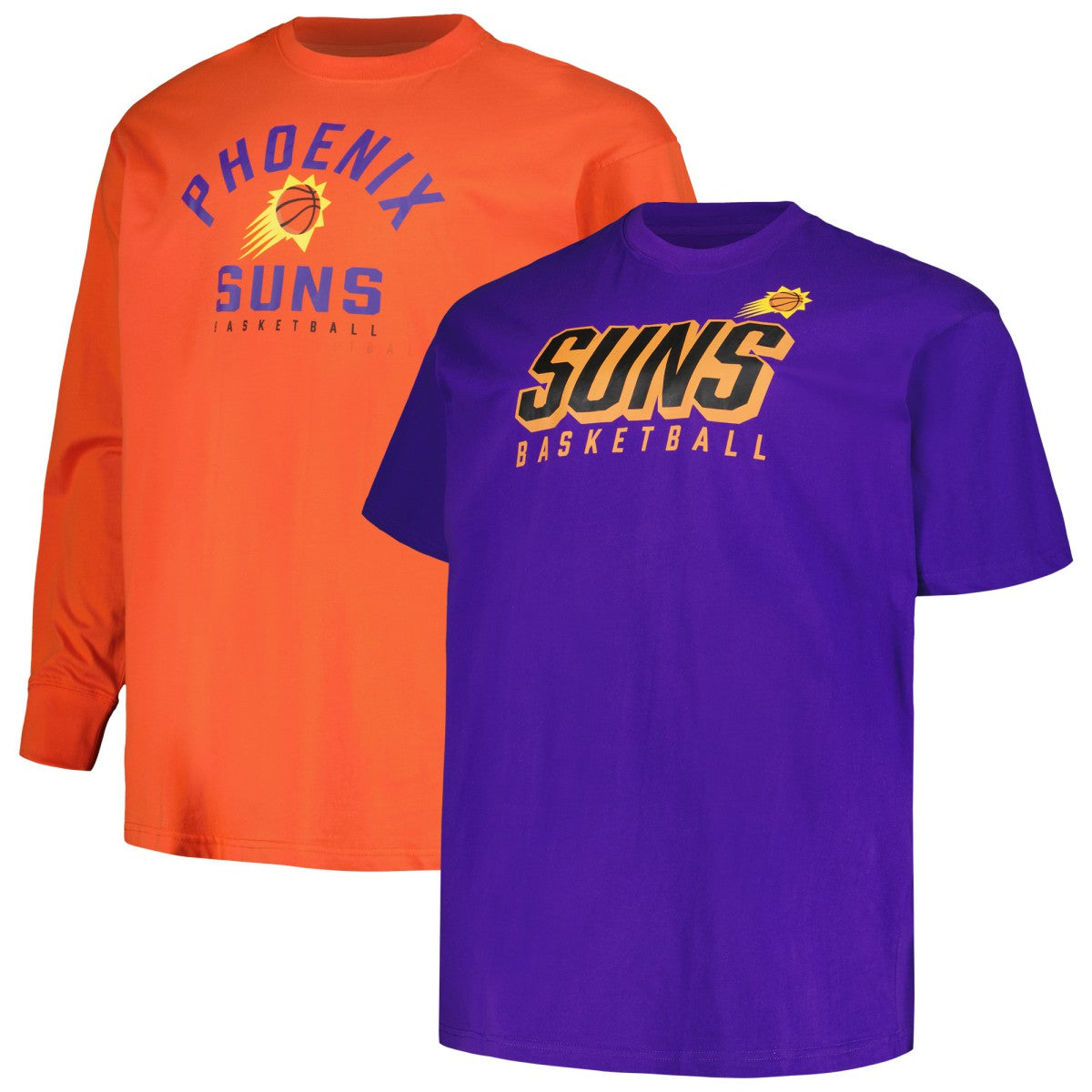 Phoenix Suns Big & Tall Short Sleeve & Long Sleeve T-Shirt Set - Purple/Orange outlet