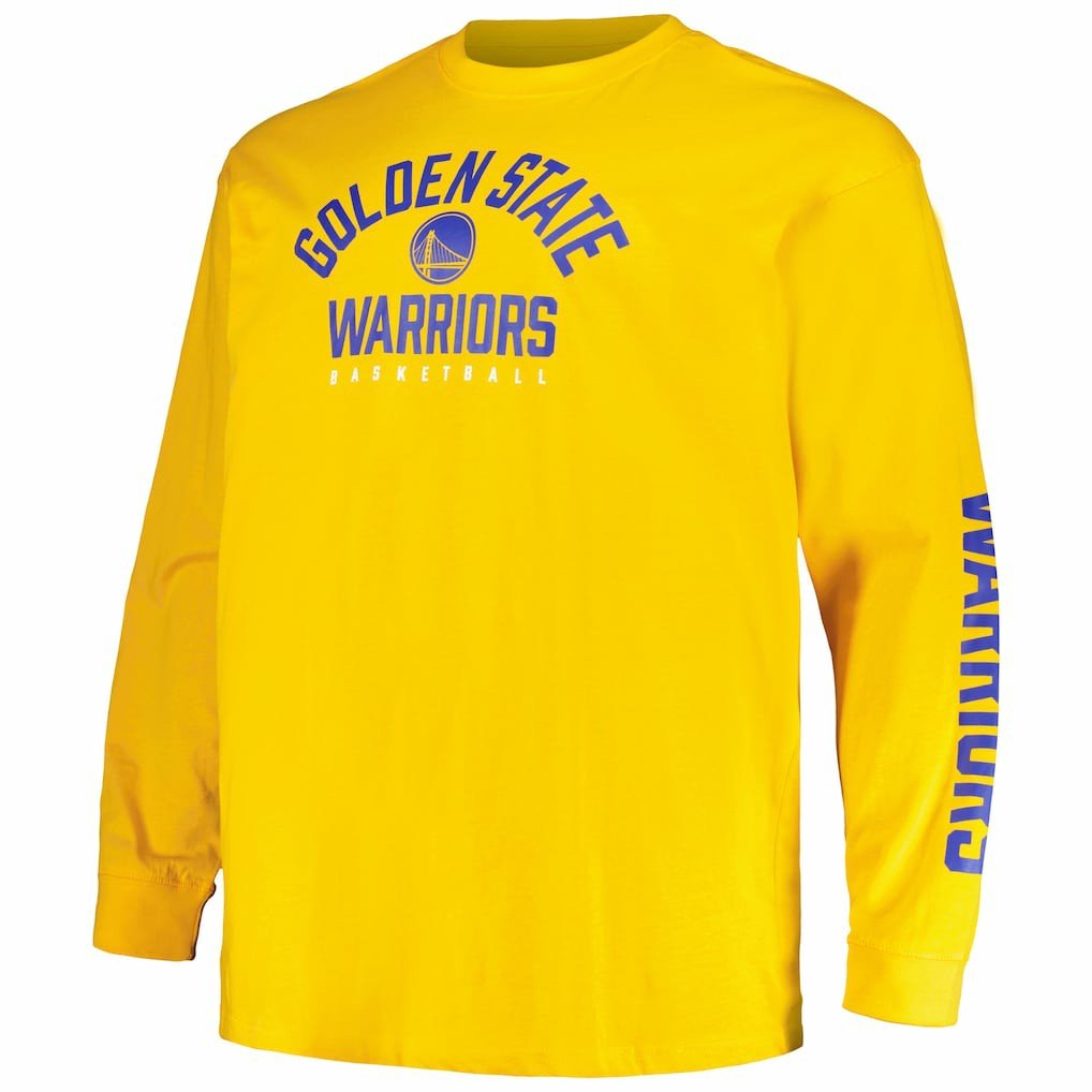 Golden State Warriors Big & Tall Short Sleeve & Long Sleeve T-Shirt Set sale - Royal/Gold for sale