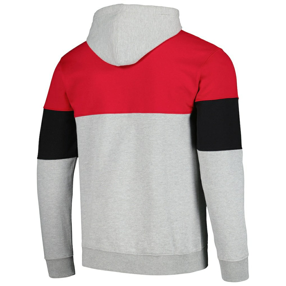 Chicago Bulls Contrast Pieced Pullover Hoodie sale - Red for sale