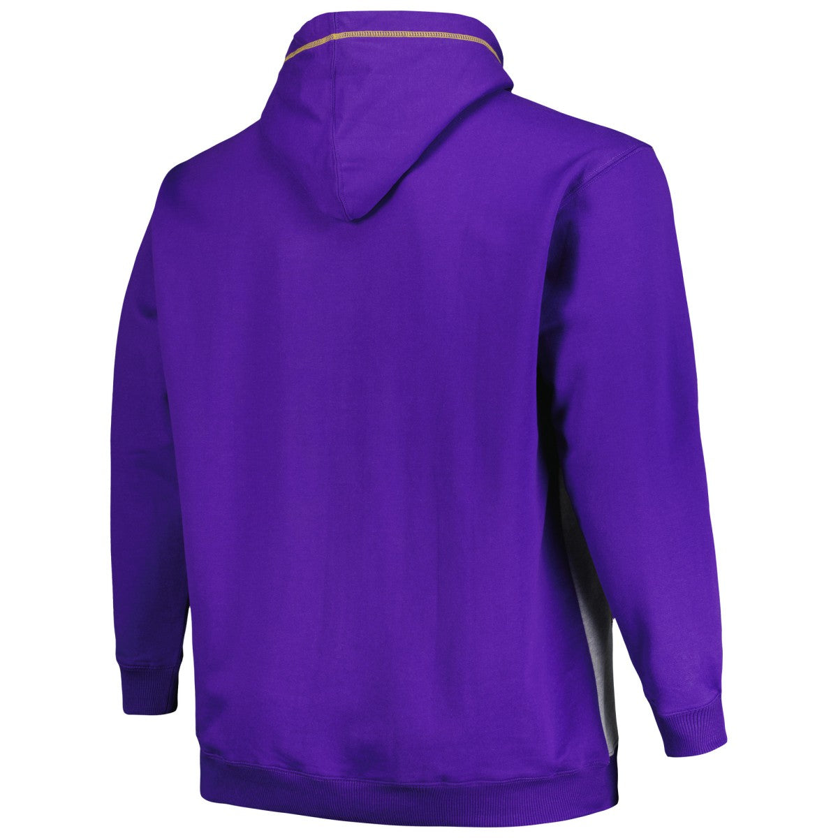 Los Angeles Lakers Big & Tall Contrast Pieced Stitched Full-Zip Hoodie - Purple/Heather Gray outlet