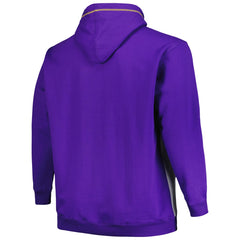 Los Angeles Lakers Big & Tall Contrast Pieced Stitched Full-Zip Hoodie - Purple/Heather Gray outlet