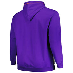 Phoenix Suns Big & Tall Contrast Pieced Stitched Full-Zip Hoodie - Purple/Heather Gray for sale