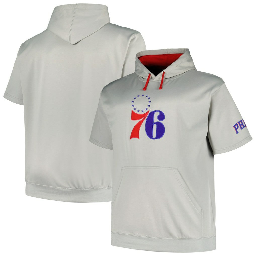 Philadelphia 76ers Big & Tall Logo Pullover Hoodie - Silver on sale