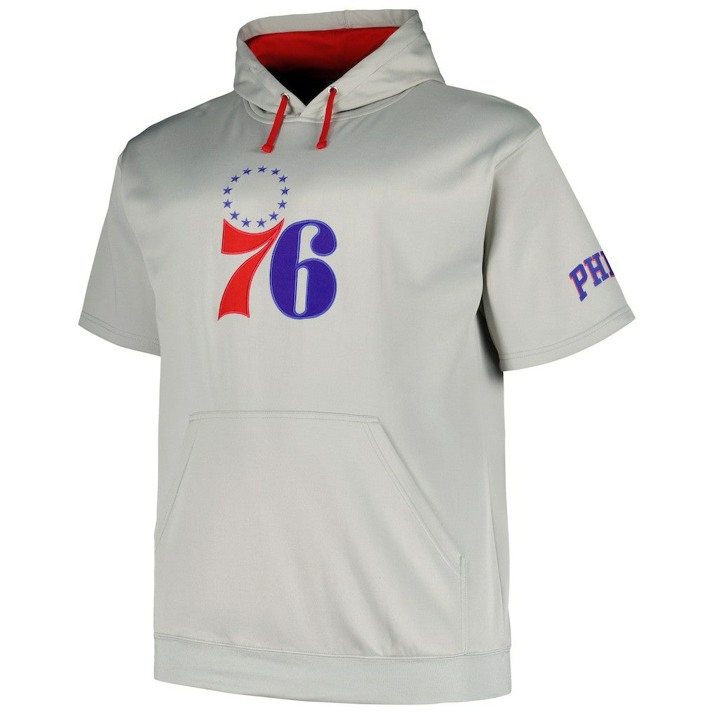 Philadelphia 76ers Big & Tall Logo Pullover Hoodie - Silver on sale