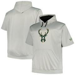 Milwaukee Bucks Big & Tall Logo Pullover Hoodie - Silver on sale