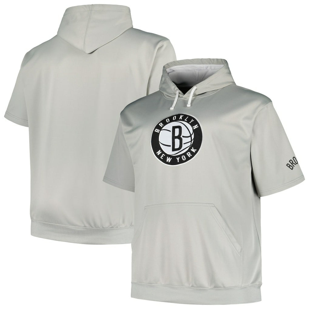 Brooklyn Nets Big & Tall Logo Pullover Hoodie - Silver sale