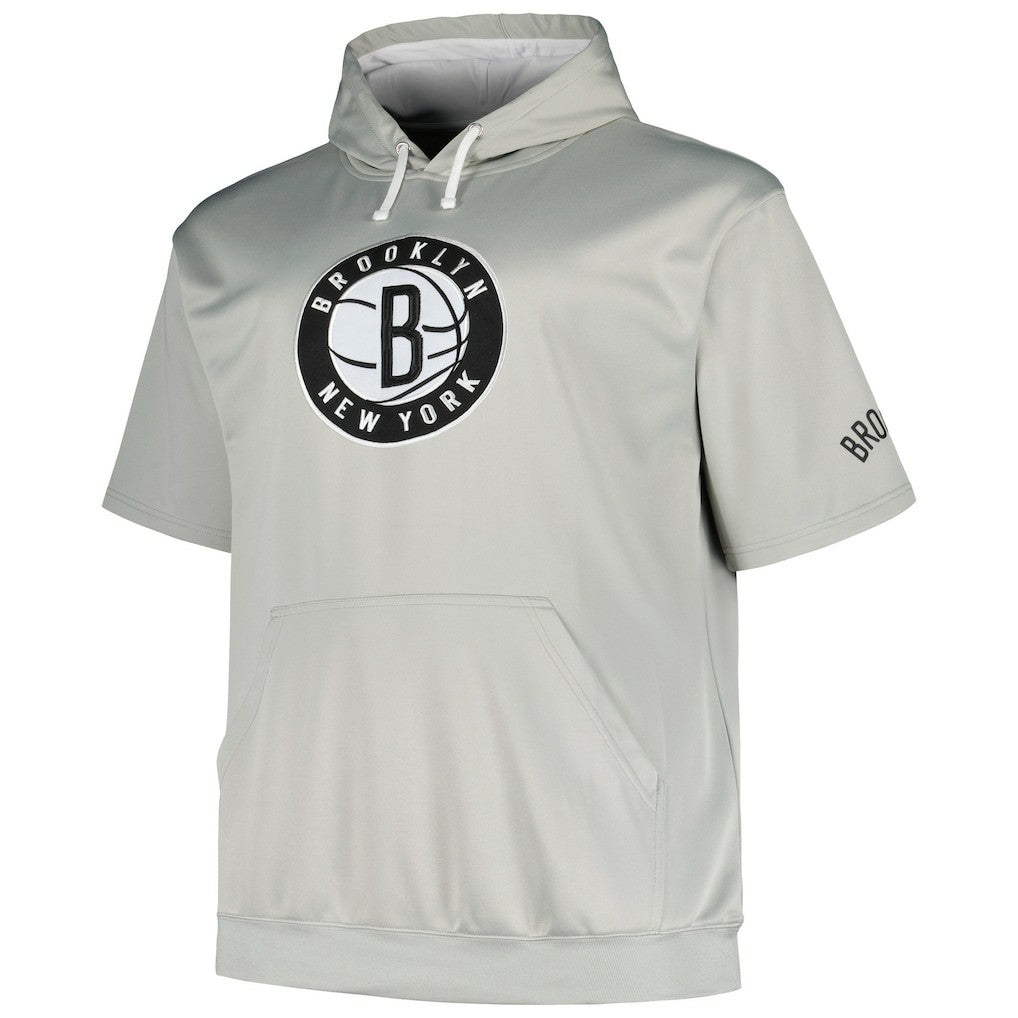 Brooklyn Nets Big & Tall Logo Pullover Hoodie - Silver sale