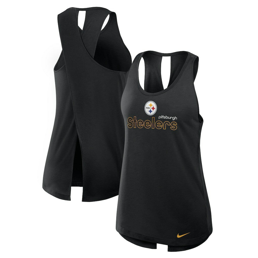 Pittsburgh Steelers Women's Plus Size Performance Tank Top - Black on sale