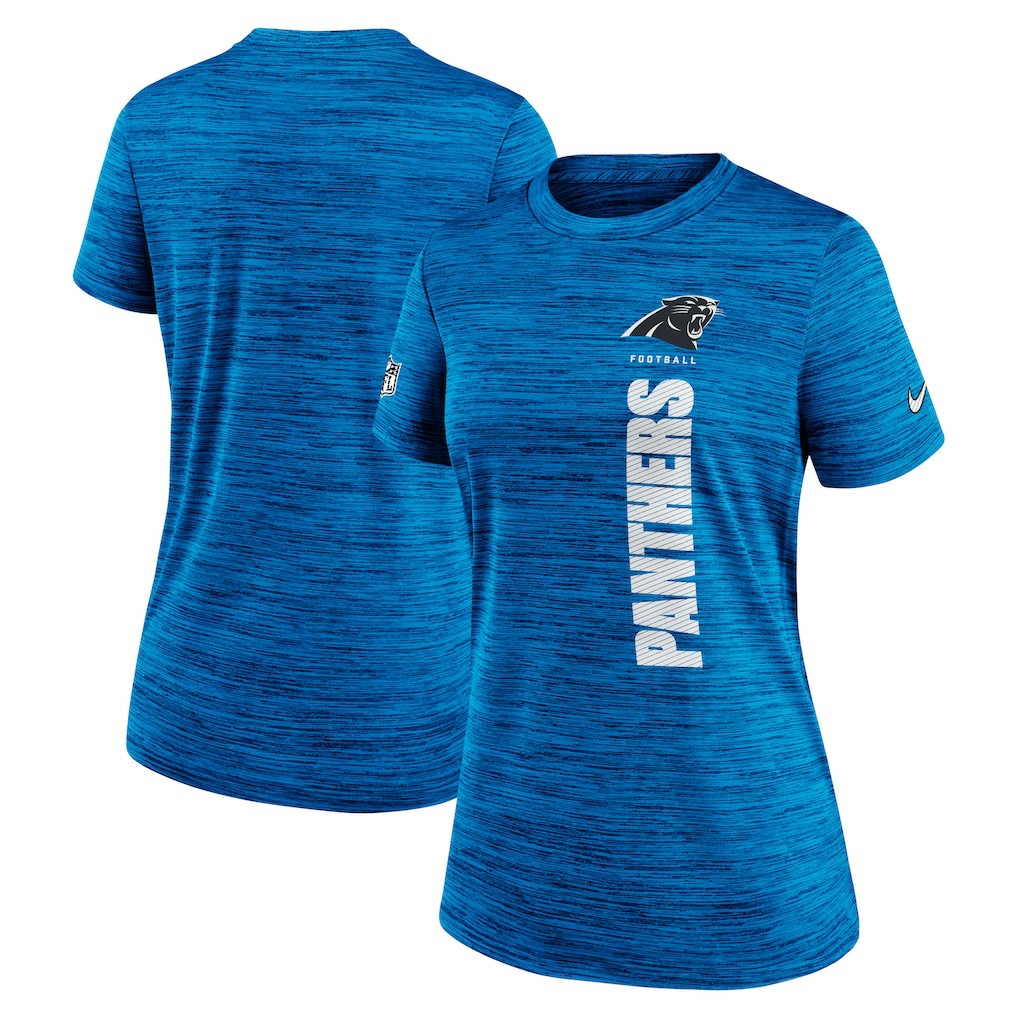 Carolina Panthers Women's Sideline Velocity Dri-FIT T-Shirt - Blue discount