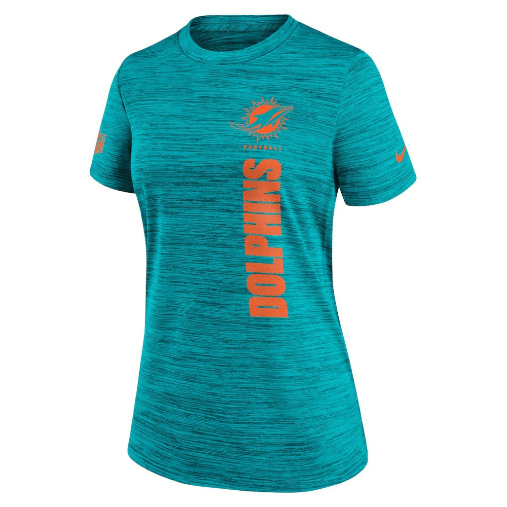 Miami Dolphins Women's Sideline Velocity Dri-FIT T-Shirt - Aqua cheap