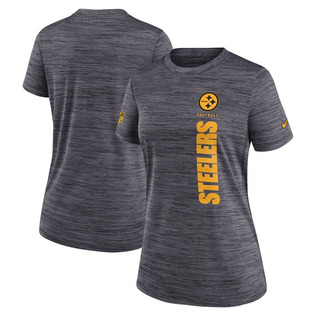 Pittsburgh Steelers Women's Sideline Velocity Dri-FIT T-Shirt - Charcoal cheap
