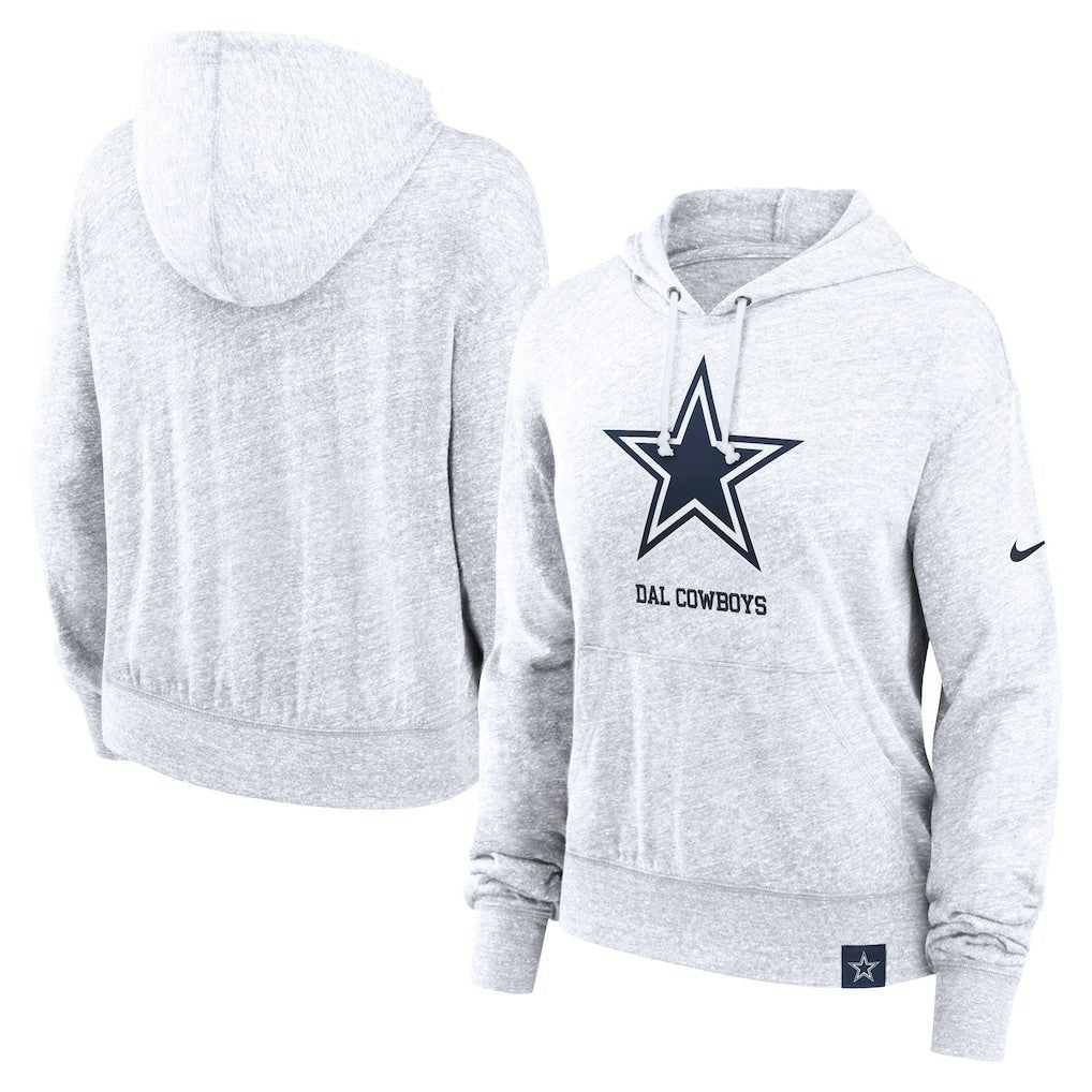 Dallas Cowboys Women's Gym Vintage Logo Pullover Hoodie - White online