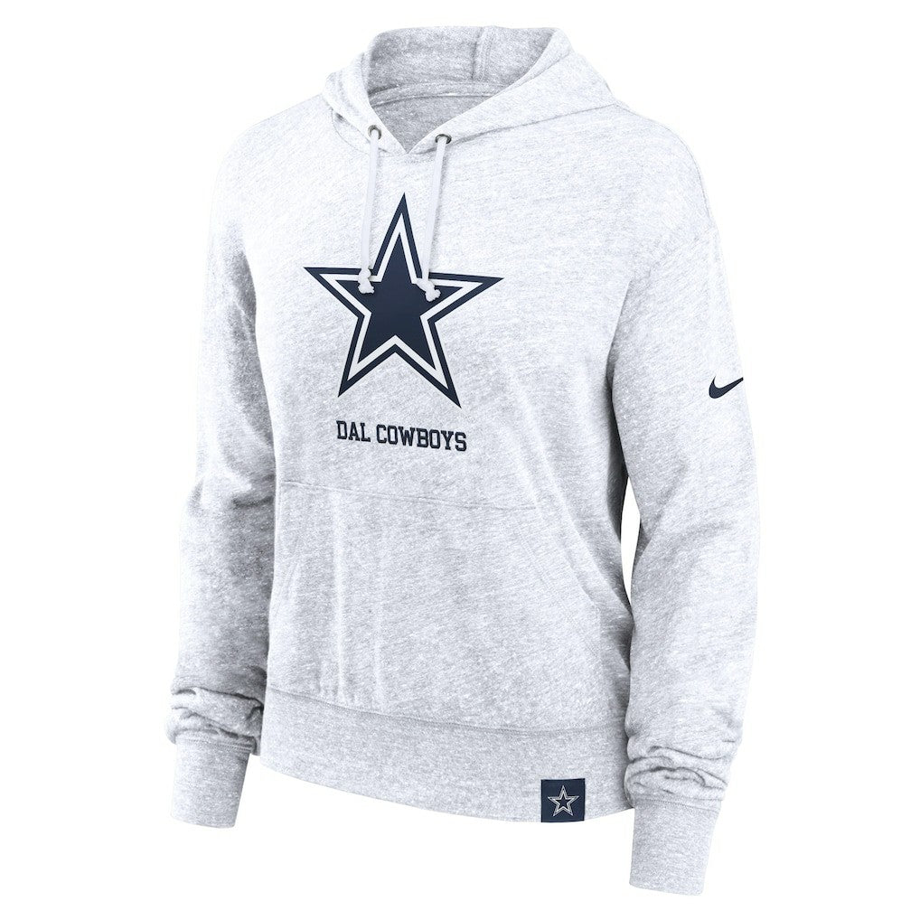 Dallas Cowboys Women's Gym Vintage Logo Pullover Hoodie - White online