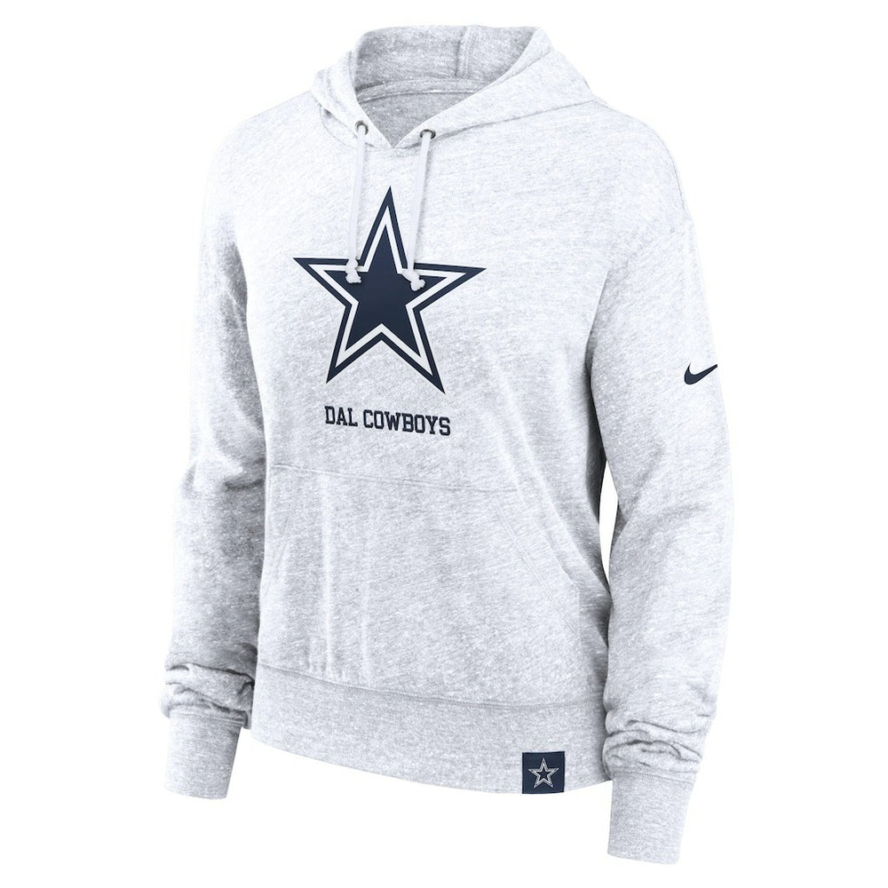 Dallas Cowboys Women's Gym Vintage Logo Pullover Hoodie - White online