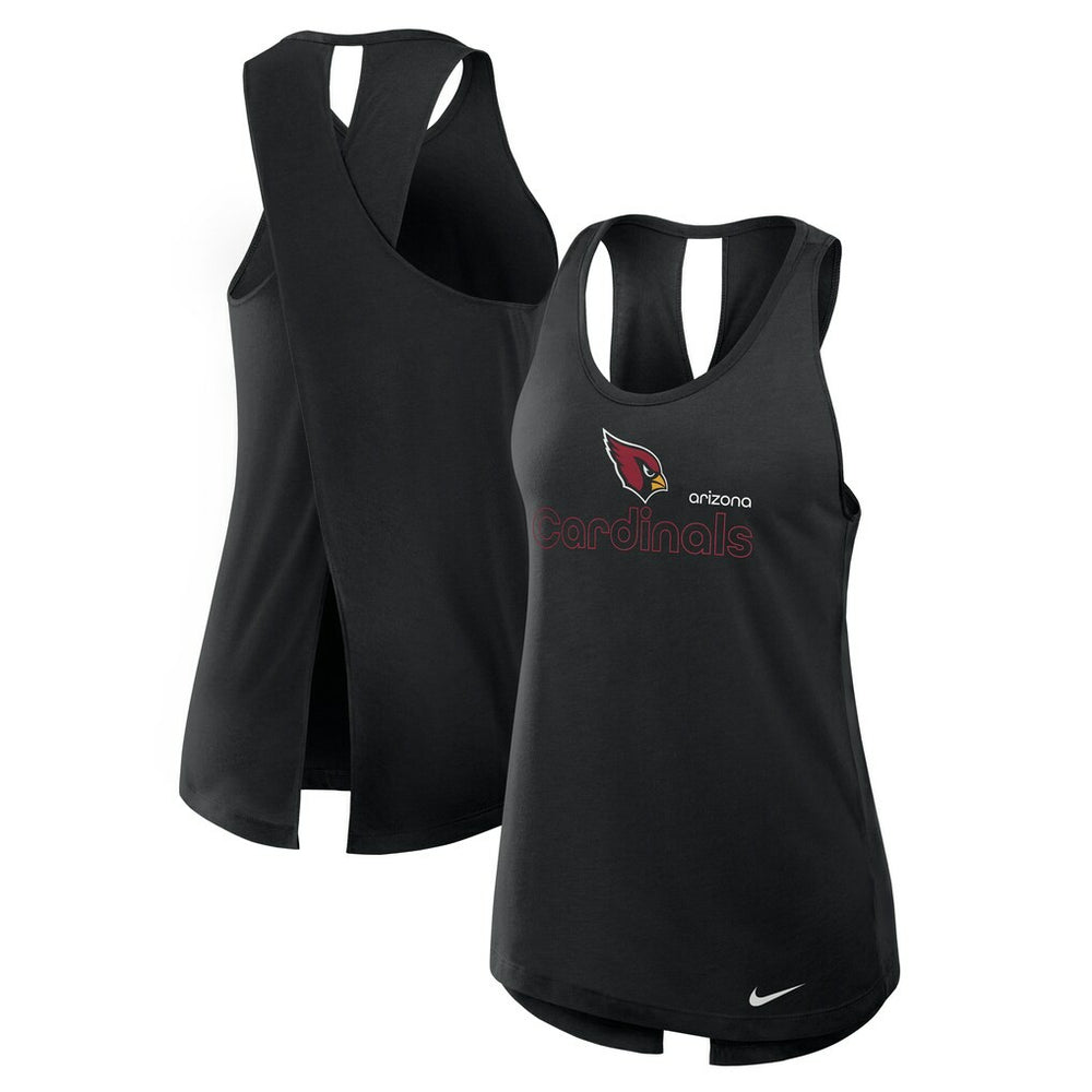 Arizona Cardinals Women's Open-Back Crisscross Dri-FIT Tank Top - Black for sale