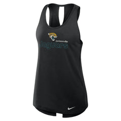 Jacksonville Jaguars Women's Open-Back Crisscross Dri-FIT Tank Top - Black for sale