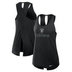 Las Vegas Raiders Women's Open-Back Crisscross Dri-FIT Tank Top - Black cheap