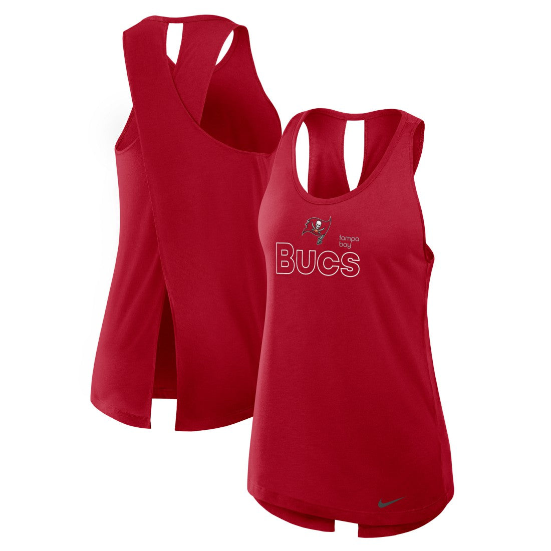 Tampa Bay Buccaneers Women's Open-Back Crisscross Dri-FIT Tank Top - Red cheap
