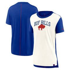 Buffalo Bills Women's Wordmark Tri-Blend T-Shirt - Cream/Royal online