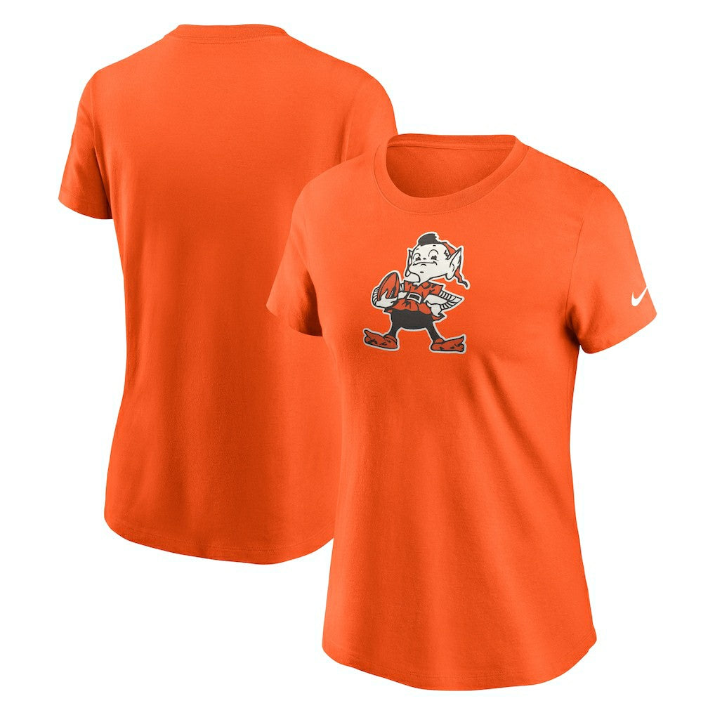 Cleveland Browns Women's Throwback Primary Logo T-Shirt - Orange on sale