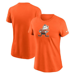 Cleveland Browns Women's Throwback Primary Logo T-Shirt - Orange on sale