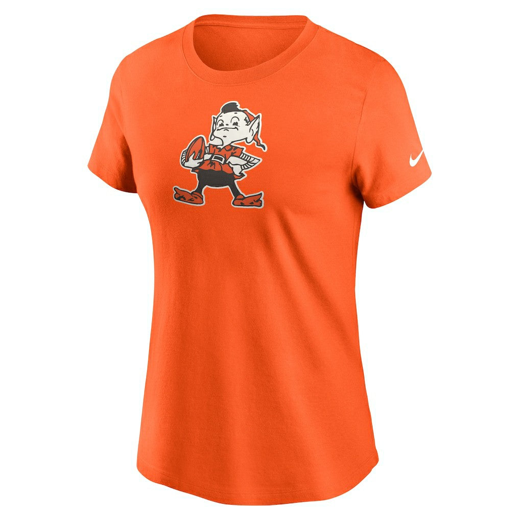 Cleveland Browns Women's Throwback Primary Logo T-Shirt - Orange on sale
