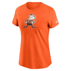 Cleveland Browns Women's Throwback Primary Logo T-Shirt - Orange on sale