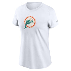 Miami Dolphins Women's Throwback Primary Logo T-Shirt - White sale