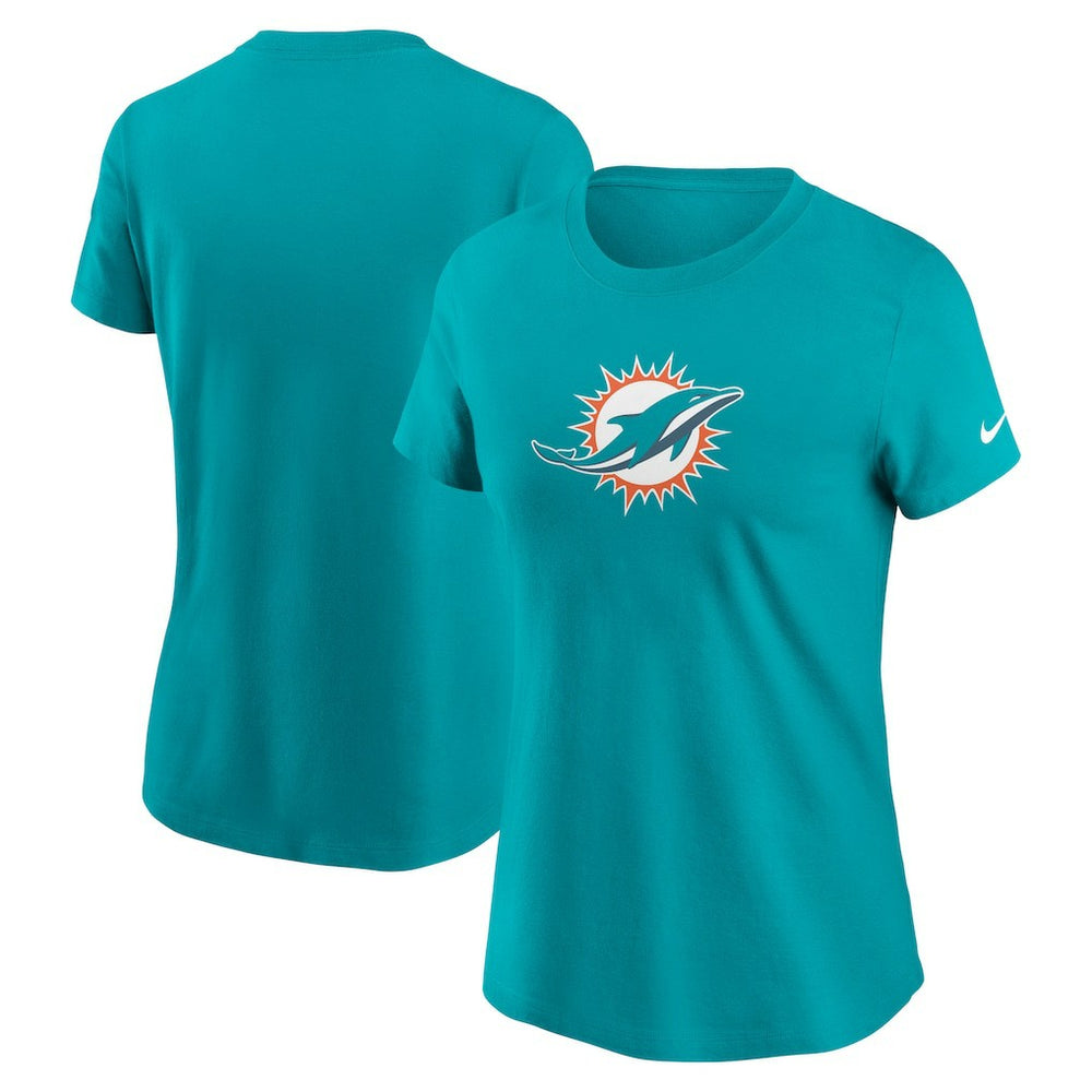 Miami Dolphins Women's Primary Logo T-Shirt - Aqua outlet