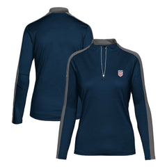 USMNT Levelwear Women's Quarter-Zip Pullover Top - Navy on sale