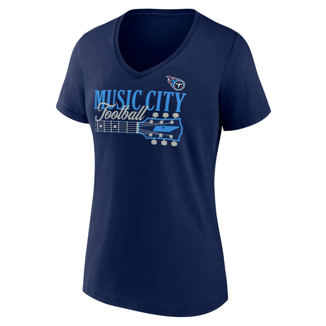 Tennessee Titans Women's Hometown Defensive Stand V-Neck T-Shirt - Navy on sale