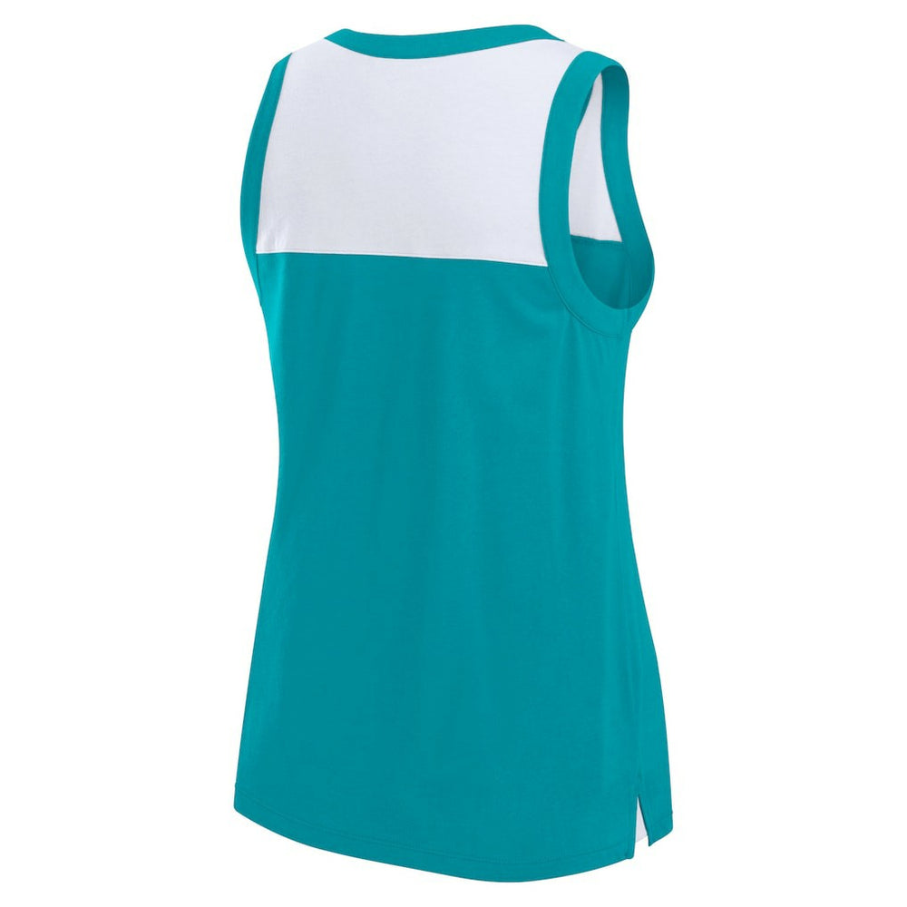 Miami Dolphins Women's Sequin Tank Top - Aqua outlet