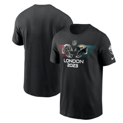 Atlanta Falcons vs. Jacksonville Jaguars 2023 London Game Essential T-Shirt - Black discount