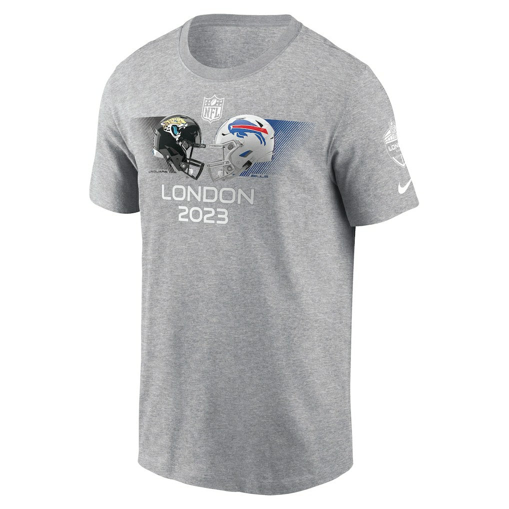 Jacksonville Jaguars vs. Buffalo Bills 2023 London Game T-Shirt - Heather Charcoal sale