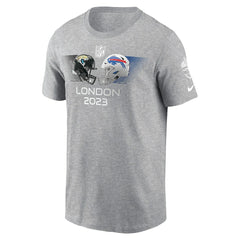 Jacksonville Jaguars vs. Buffalo Bills 2023 London Game T-Shirt - Heather Charcoal sale