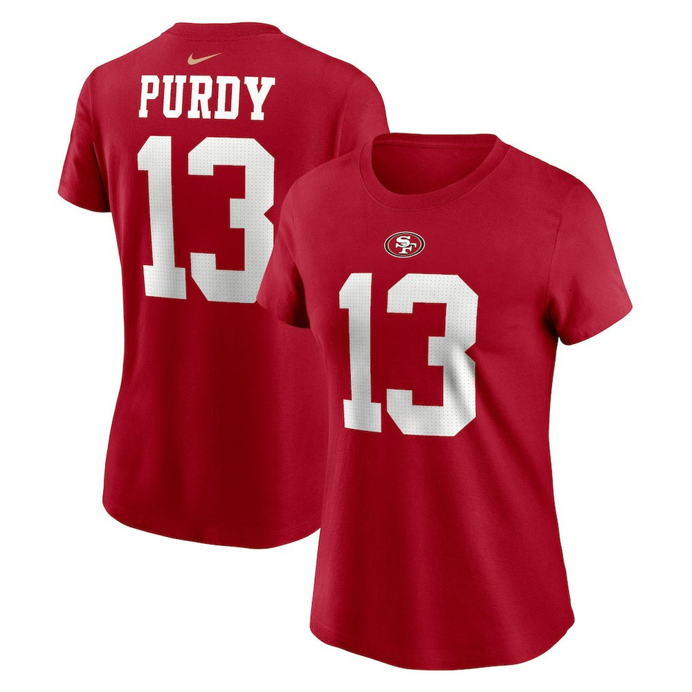 Brock Purdy San Francisco 49ers Women's Player Name & Number T-Shirt - Scarlet sale