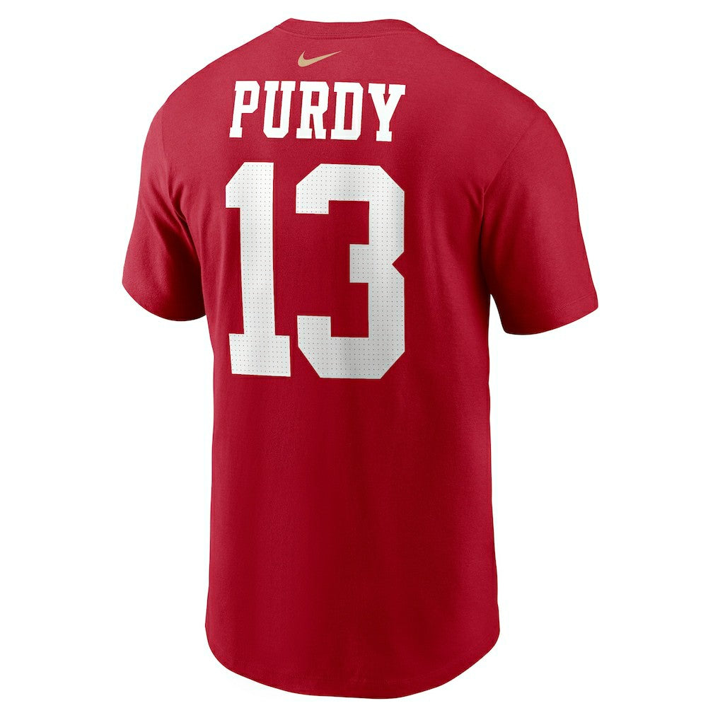 Brock Purdy San Francisco 49ers Player Name & Number T-Shirt - Scarlet for sale